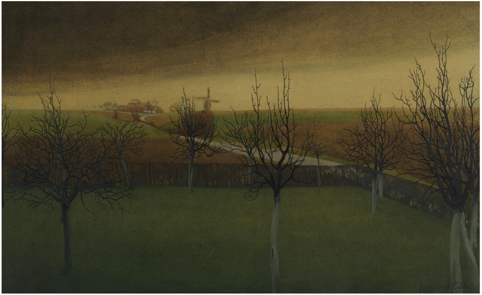 Before Spring, vintage artwork by Valerius de Saedeleer, 12x8" (A4) Poster