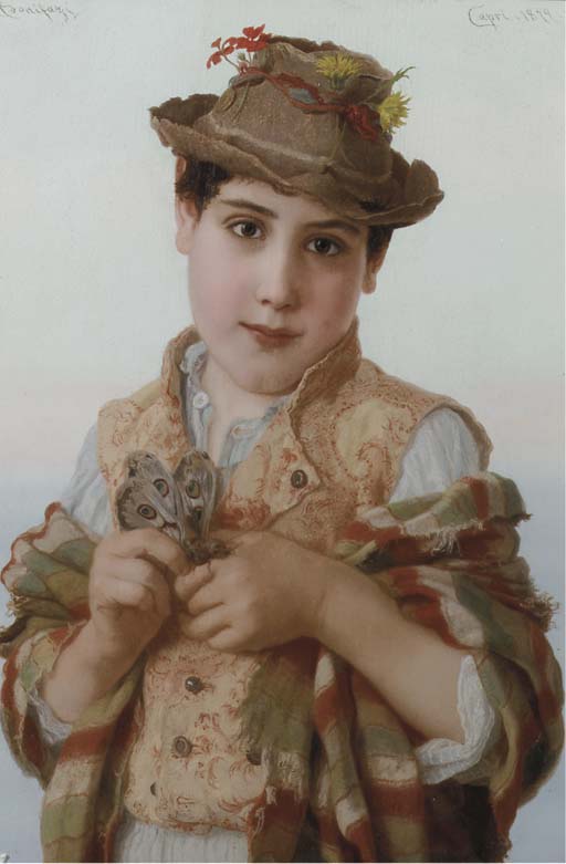 Boy with a Butterfly by Adriano Bonifazi,A3(16x12")Poster