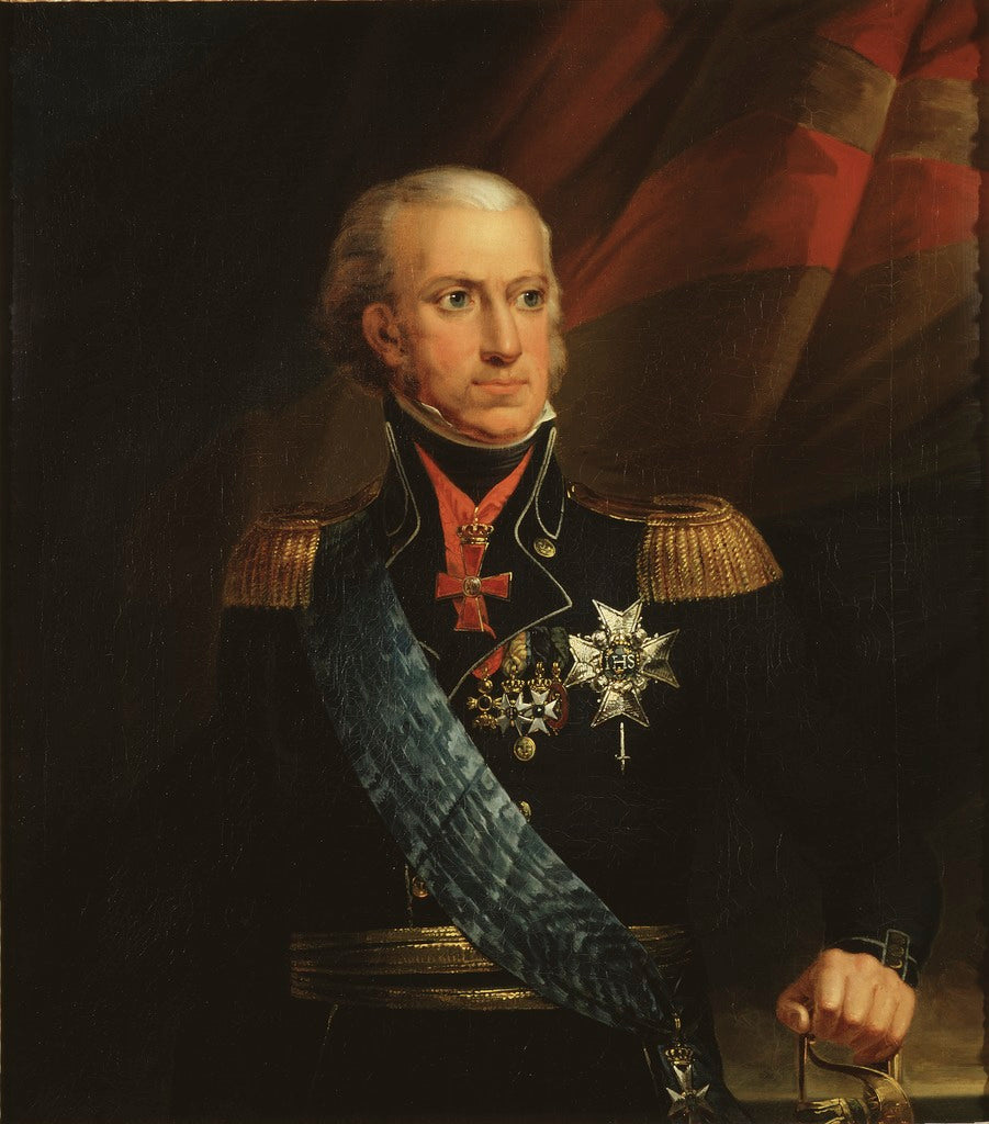 Karl XIII, King of Sweden and Norway, vintage artwork by Carl Fredrik von Breda, 12x8" (A4) Poster
