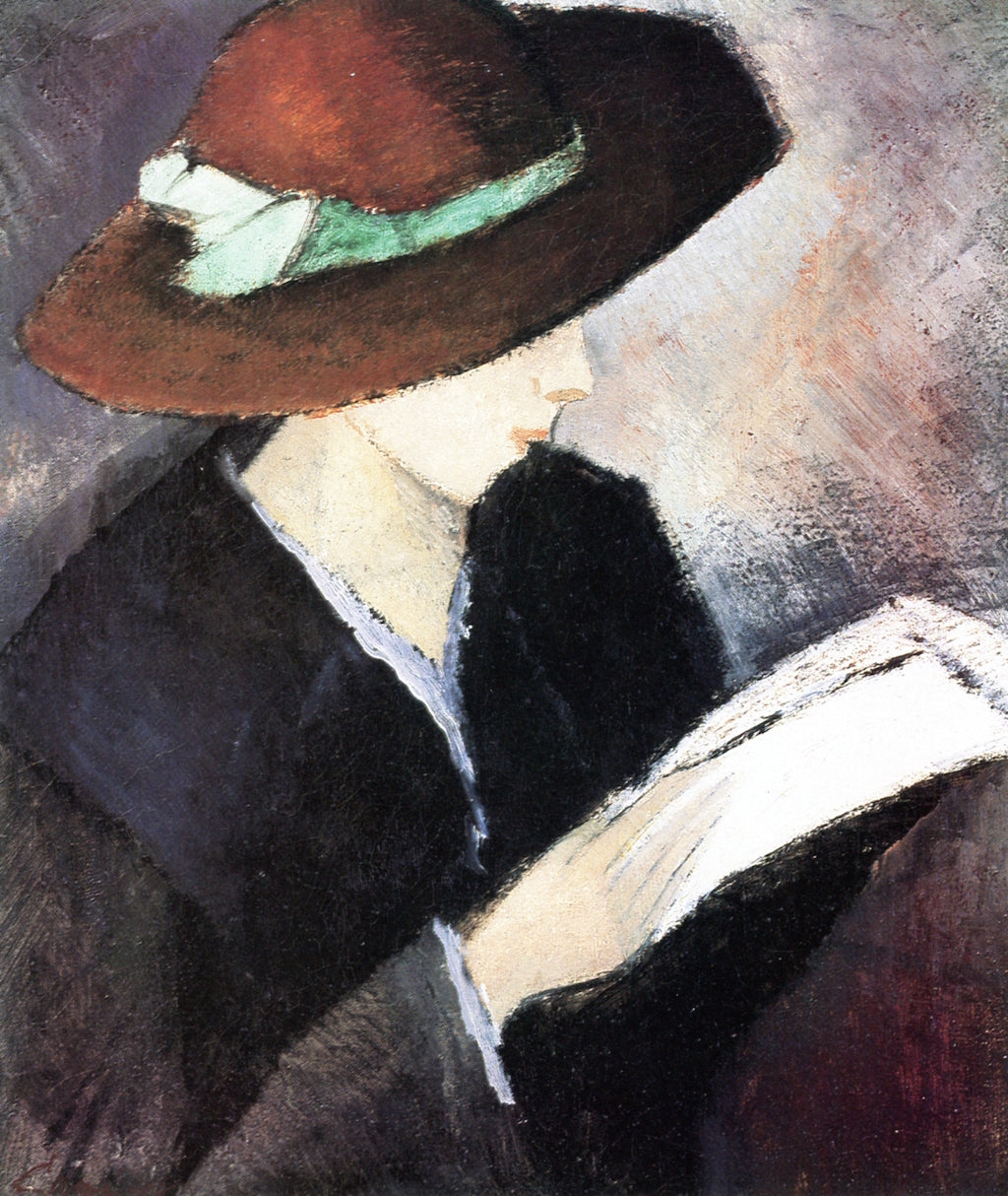 Girl with a Hat by Alvar Cawén,16x12(A3) Poster