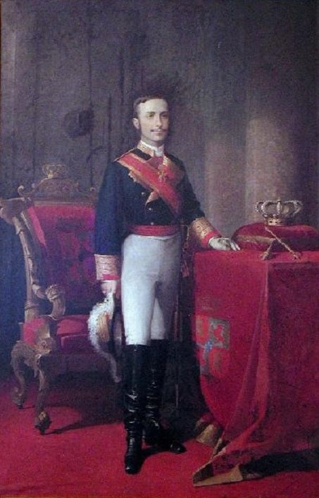King Alfonso XII, vintage artwork by Pedro Rodriguez de la Torre, 12x8" (A4) Poster