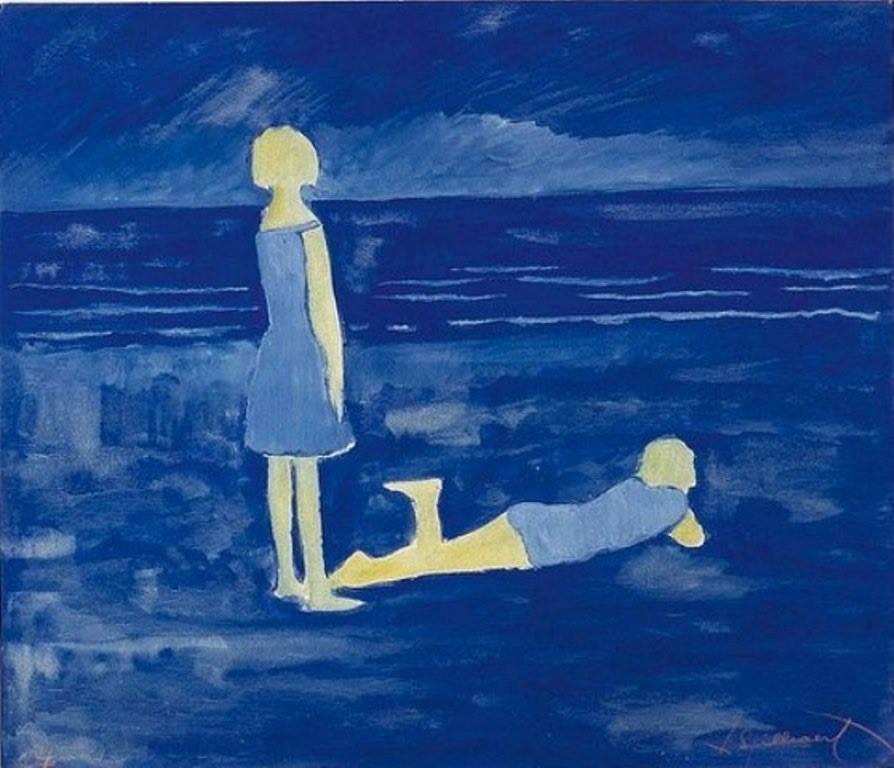 Young Women at the Beach by Léon Spilliaert,16x12(A3) Poster