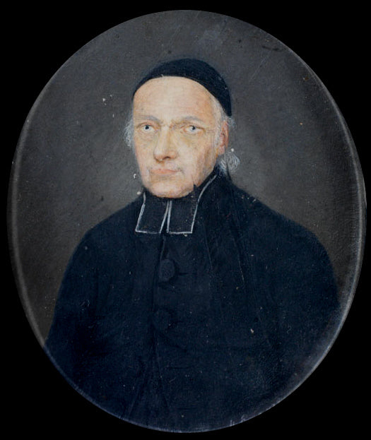 Portrait of Pfarrers Hugarth, vintage artwork by Marie Ellenrieder, 12x8" (A4) Poster