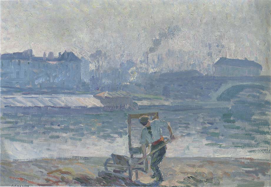 by  the Marne, vintage artwork by Henri Lebasque, 12x8" (A4) Poster
