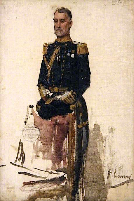Captain Fullerton, ADC (sketch), vintage artwork by Sir John Lavery, R.A., 12x8" (A4) Poster