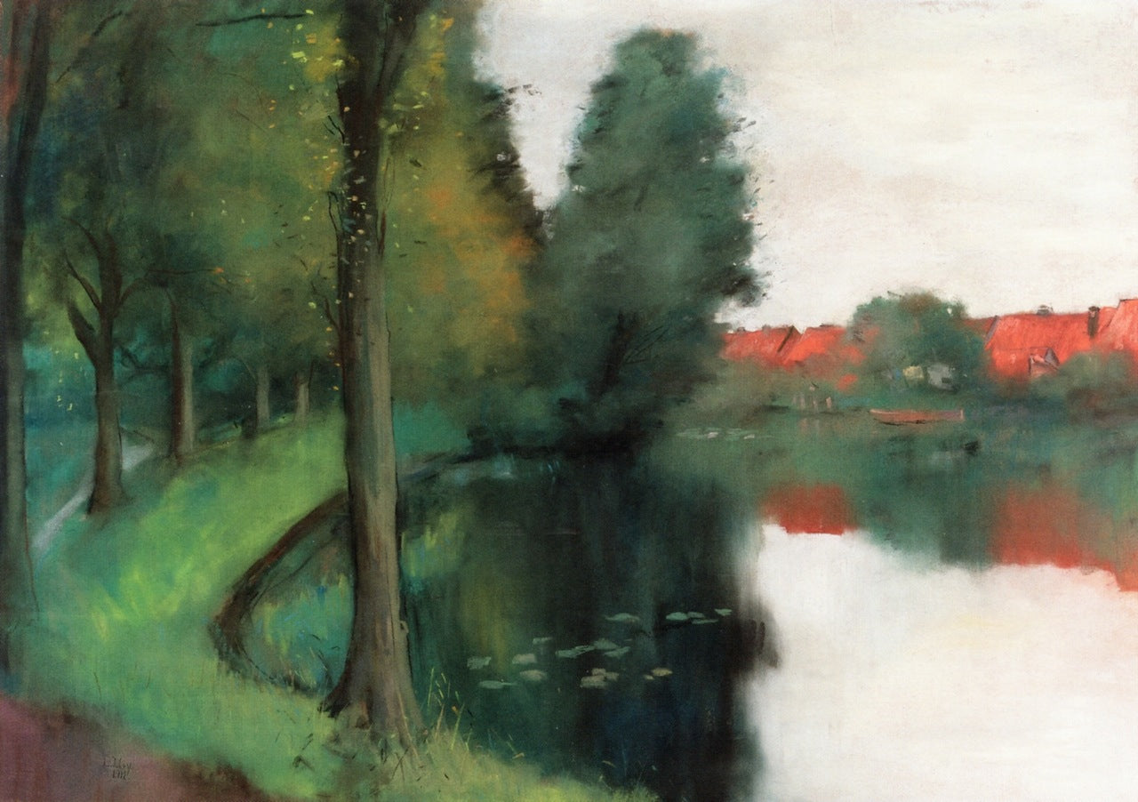 Dutch Village by Lesser Ury,A3(16x12")Poster
