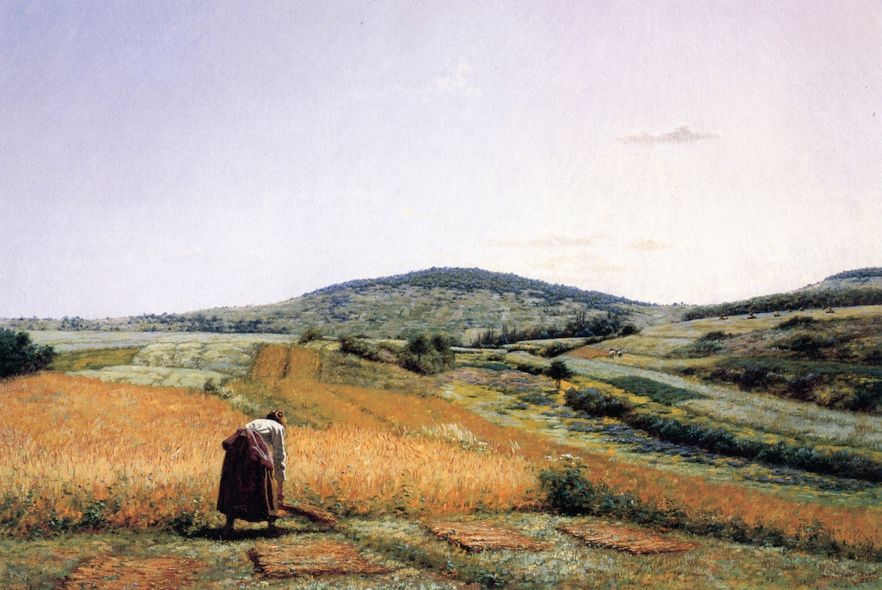 Wheat Harvesting by Jean Ferdinand Monchablon,A3(16x12")Poster