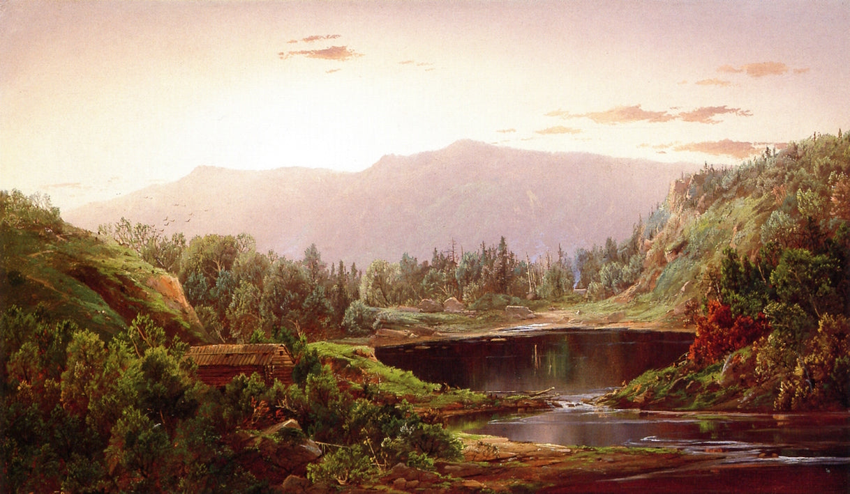 Golden Sunlight, vintage artwork by William Louis Sonntag, Sr, 12x8" (A4) Poster