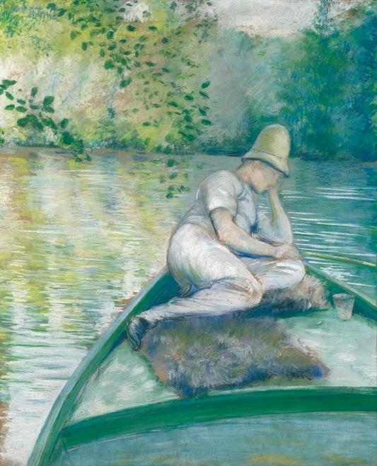 Canotier sur l'Yerres, vintage artwork by Gustave Caillebotte, 12x8" (A4) Poster