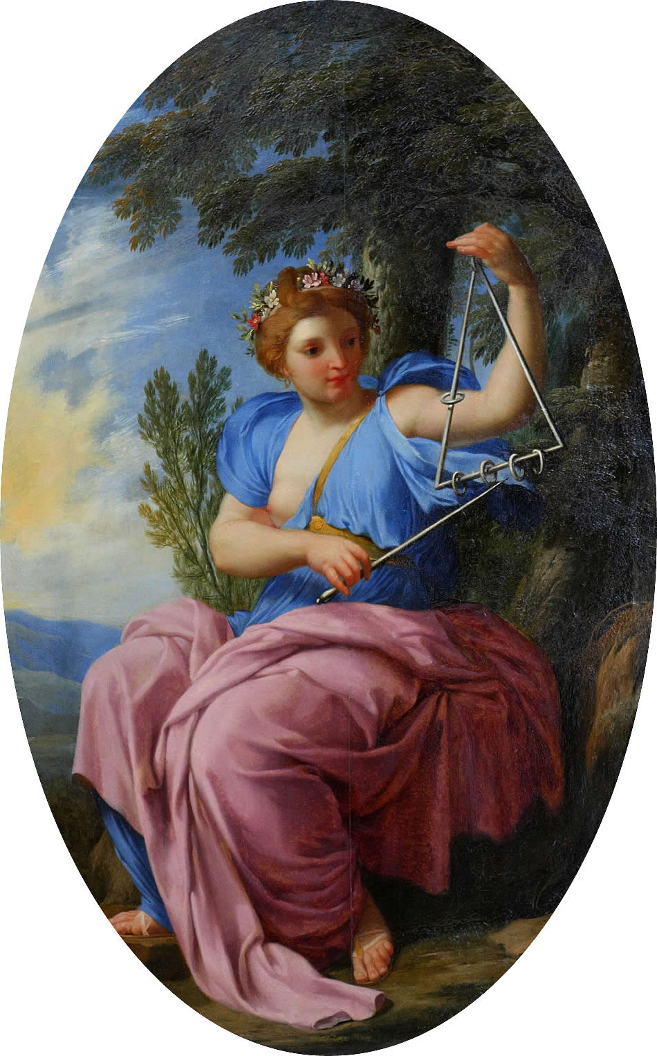 The Muse Terpsichore, vintage artwork by Eustache Le Sueur, 12x8" (A4) Poster