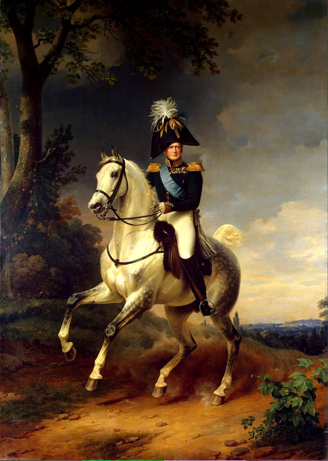 Portrait of Alexander I of Russia, vintage artwork by Franz Krüger, A3 (16x12") Poster Print