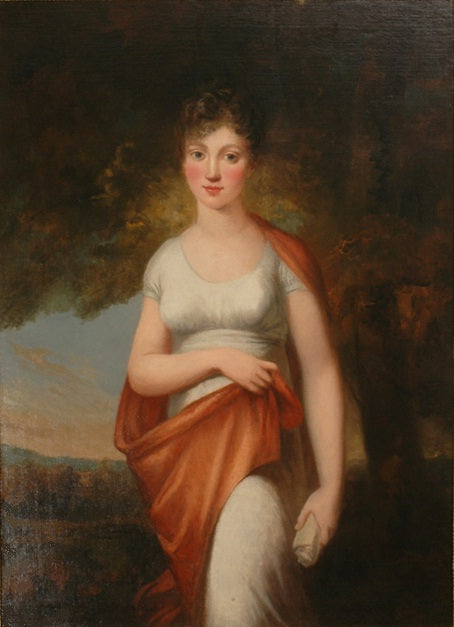Charlotte of Mecklenburg, vintage artwork by Carl Fredrik von Breda, 12x8" (A4) Poster