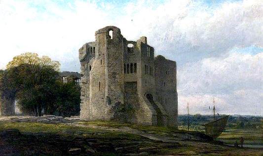 The Keep, Newark Castle, Nottinghamshire, vintage artwork by William Harold Cubley, A3 (16x12") Poster Print