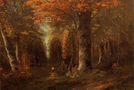 The Forest in Autumn, vintage artwork by Gustave Courbet, A3 (16x12") Poster Print