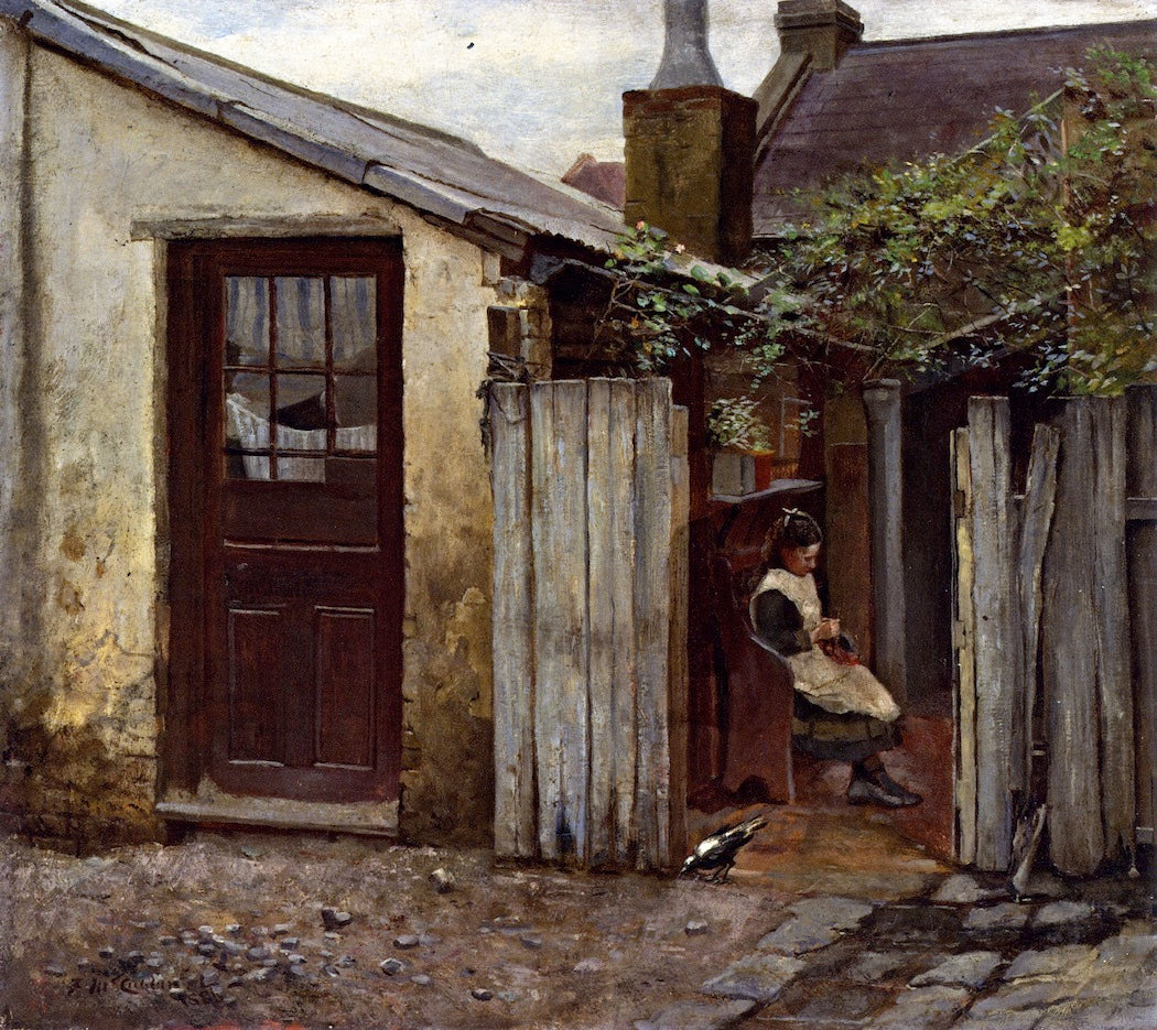  with a Bird at the King Street Bakery by Frederick McCubbin,A3(16x12")Poster