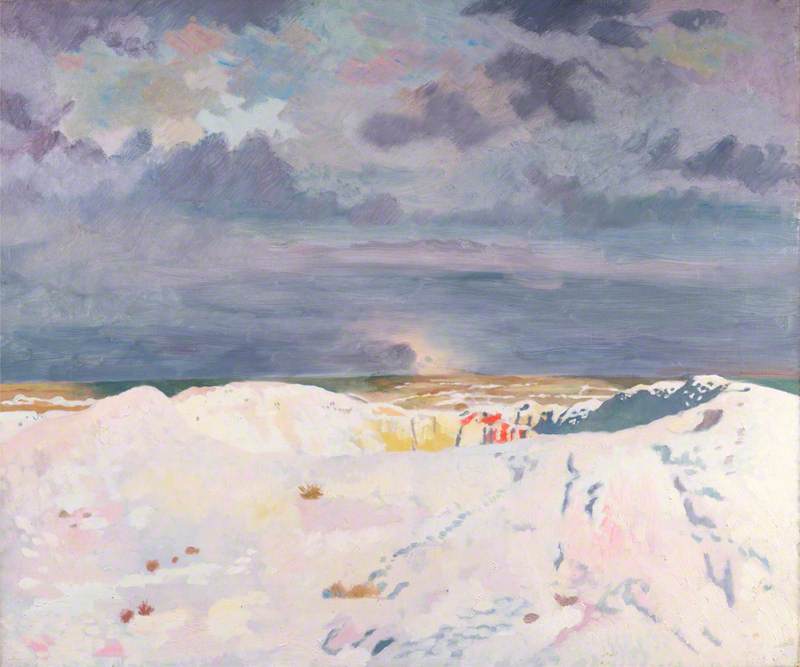 The Great Mine, La Boisselle, vintage artwork by Sir William Orpen, R.A., R.H.A., 12x8" (A4) Poster