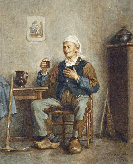 A good drink, vintage artwork by Charles Moreau, 12x8" (A4) Poster