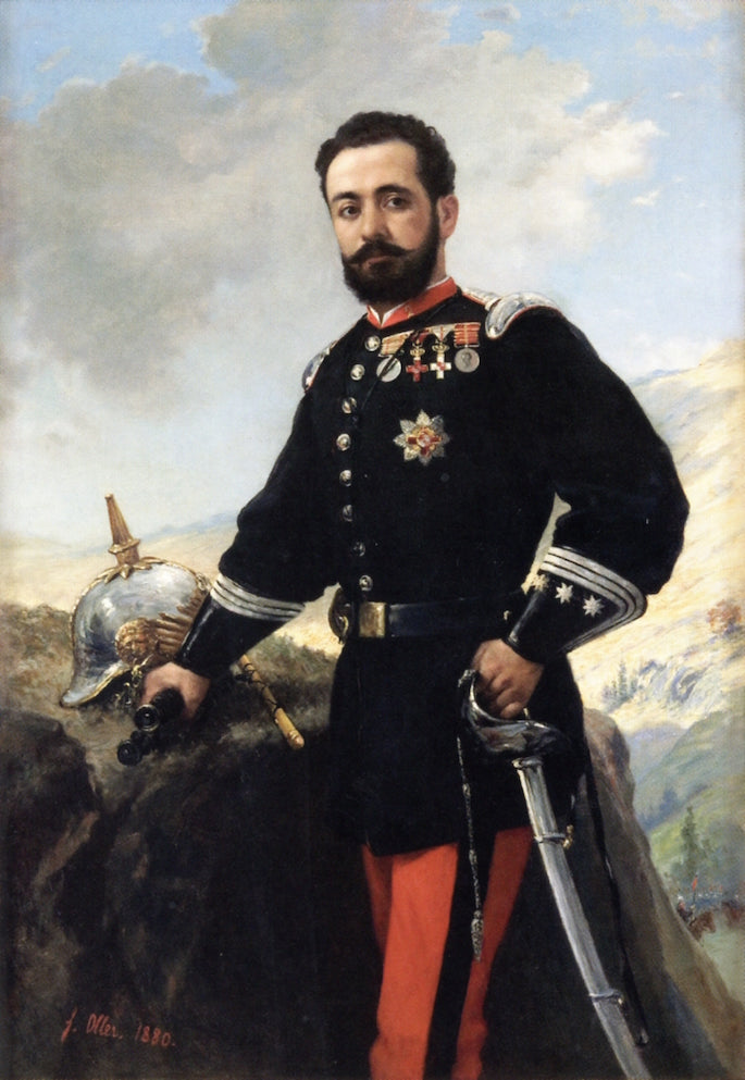 Colonel Francisco Enrique Contreras, vintage artwork by Francisco Oller, 12x8" (A4) Poster