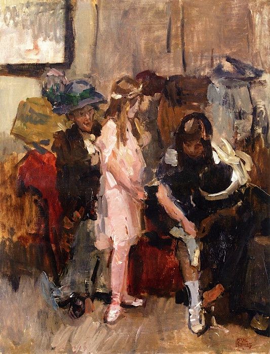 In the Dressing Room of the Ballet School, London, vintage artwork by Isaac Israels, 12x8" (A4) Poster