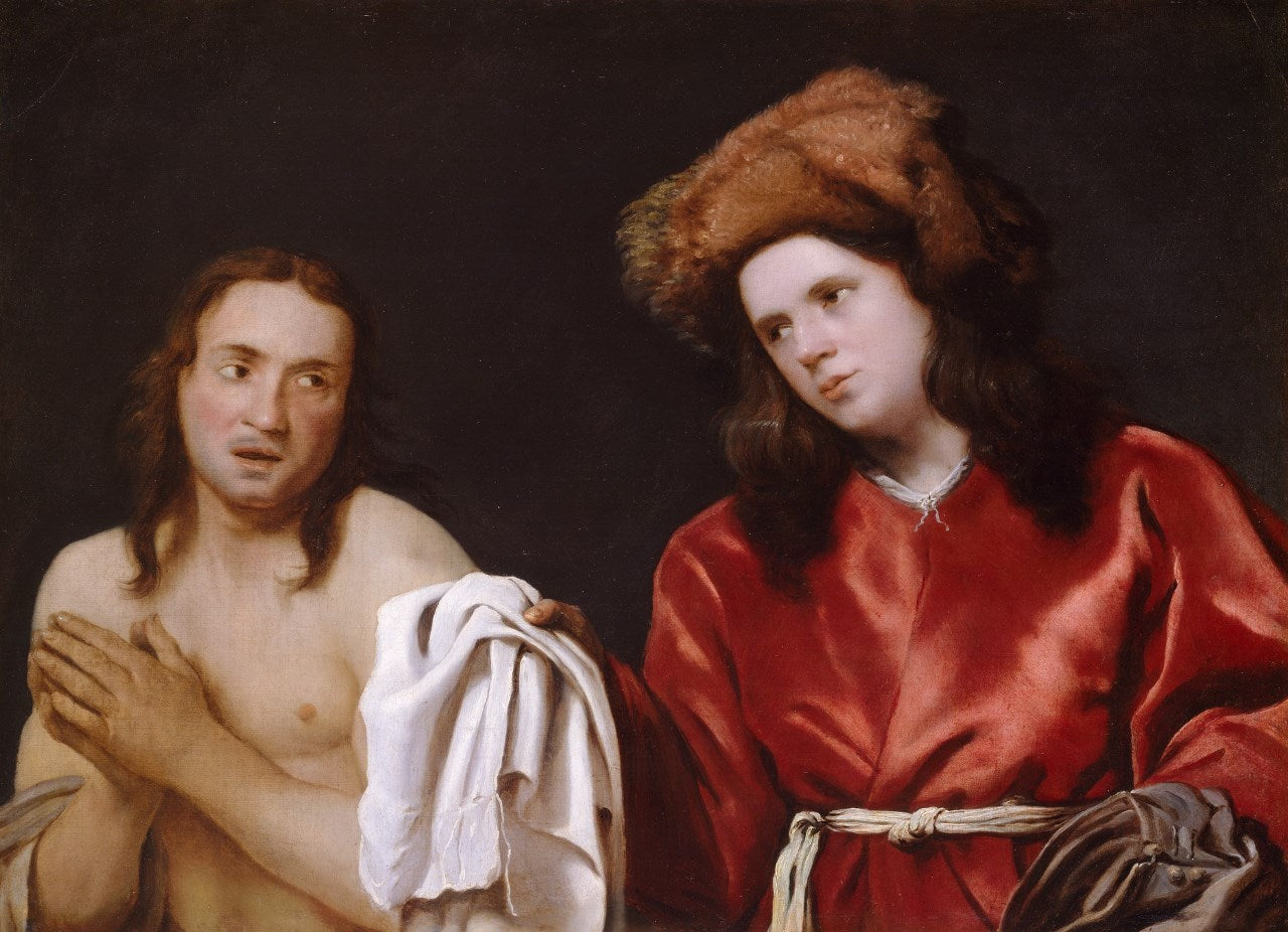 Clothing the Naked, vintage artwork by Michiel Sweerts, 12x8" (A4) Poster