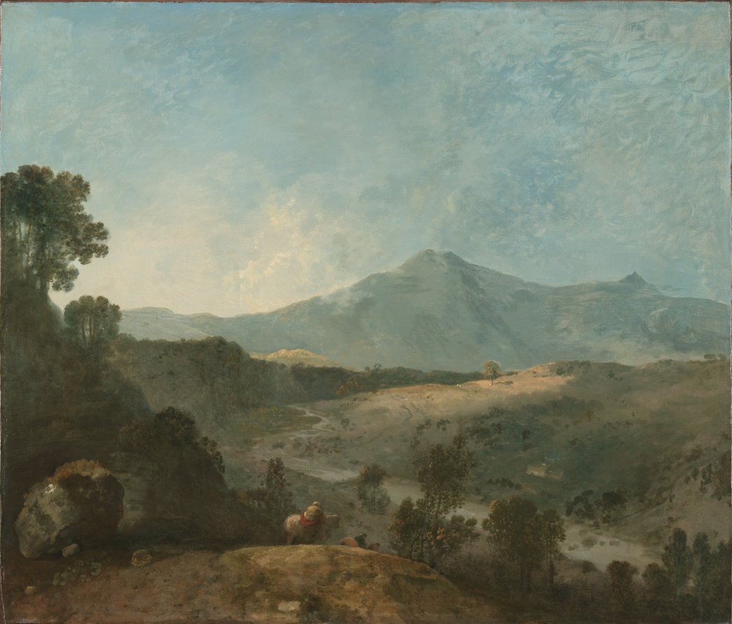 Cader Idris, with the Mawddach River, vintage artwork by Richard Wilson, R. A., 12x8" (A4) Poster