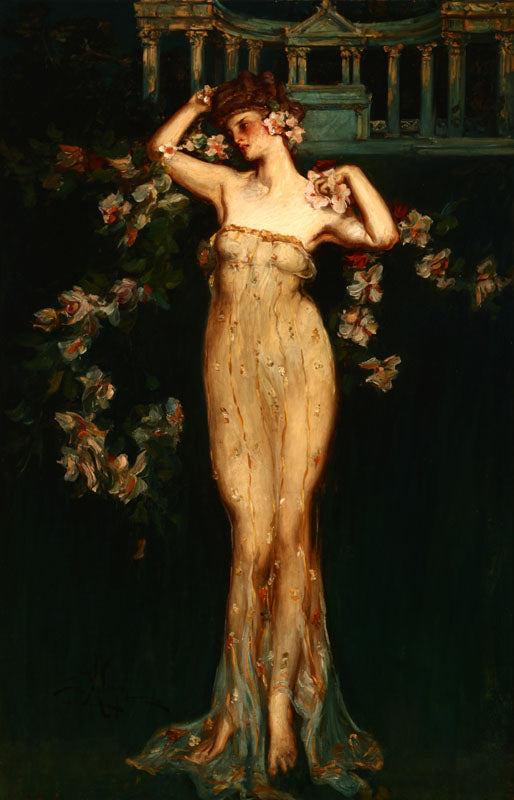 Flora, belle epoch by Albert Beck Wenzell,A3(16x12")Poster
