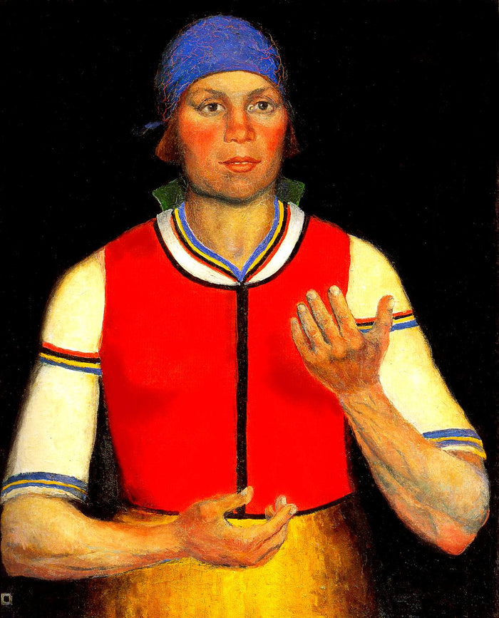 Female Worker in Red by Kasimir Malevich,16x12(A3) Poster