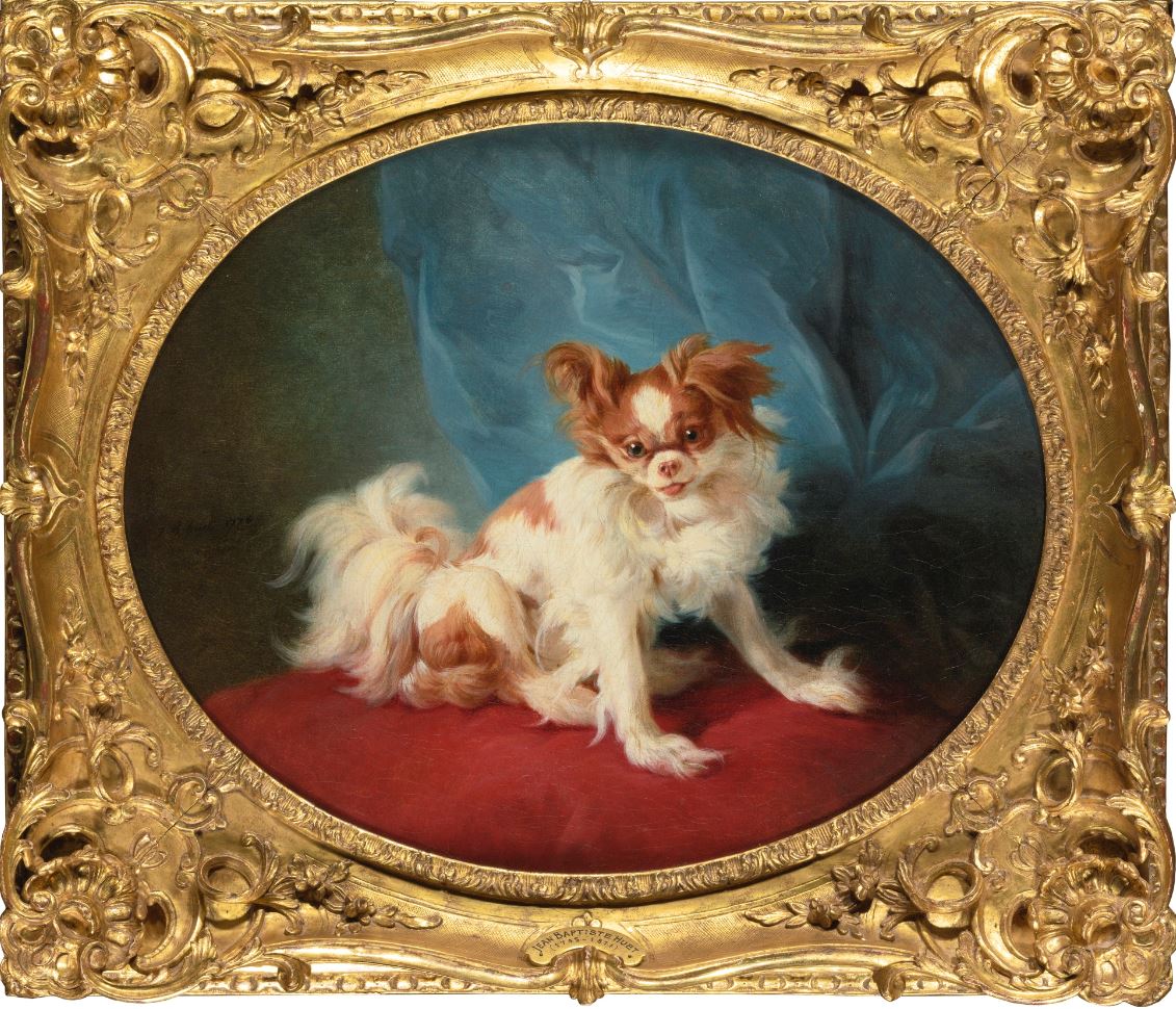 Portrait of a King Charles Spaniel, vintage artwork by Jean-Baptiste Huet, 12x8" (A4) Poster