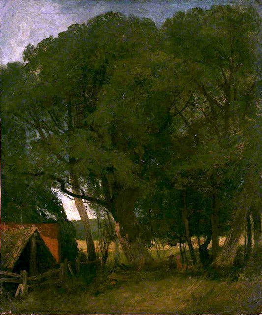 Boat House and Trees, vintage artwork by John Sell Cotman, 12x8" (A4) Poster
