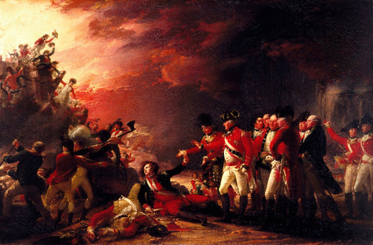 The Sortie Made by  the Garrison of Gibraltar, vintage artwork by John Trumbull, 12x8" (A4) Poster