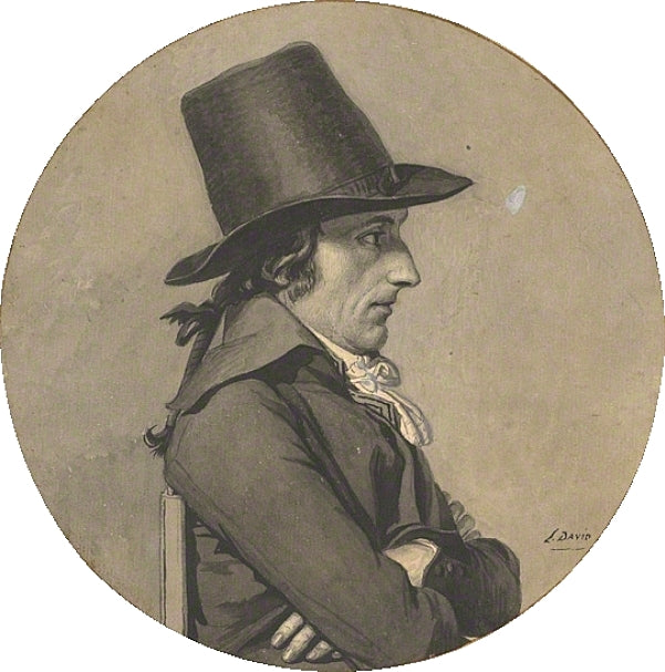 Portrait of Andre-Antoine Bernard, vintage artwork by Jacques-Louis David, 12x8" (A4) Poster