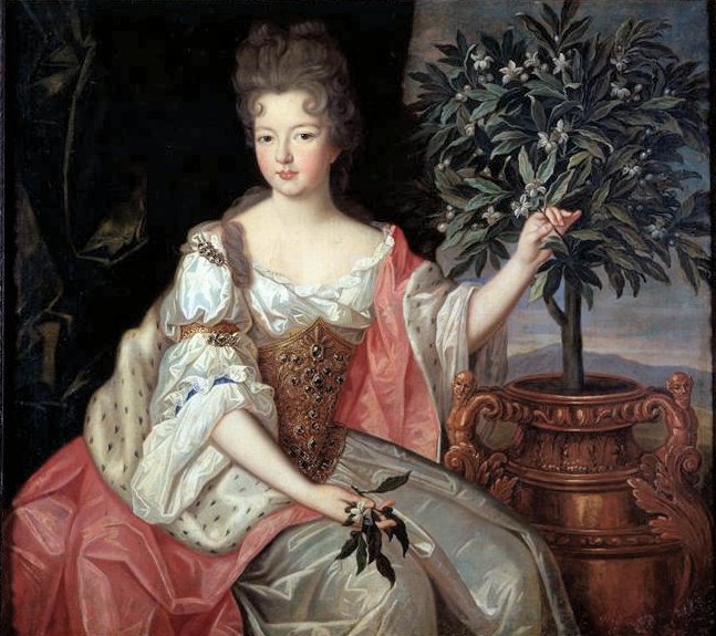 Françoise Marie de Bourbon, duchesse d'Orleans, vintage artwork by Pierre Gobert, 12x8" (A4) Poster