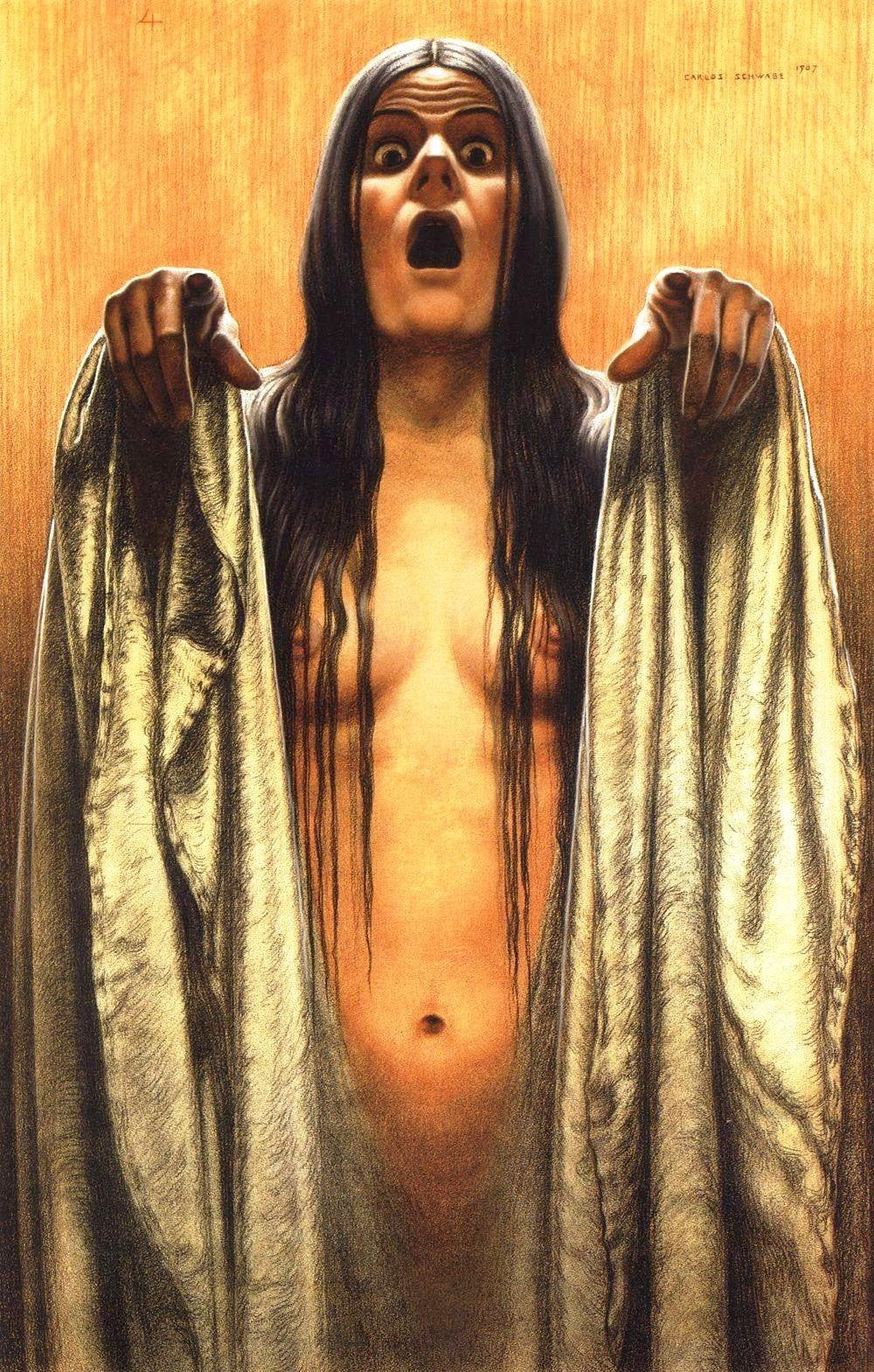 The Wave 4 by Carlos Schwabe,A3(16x12")Poster