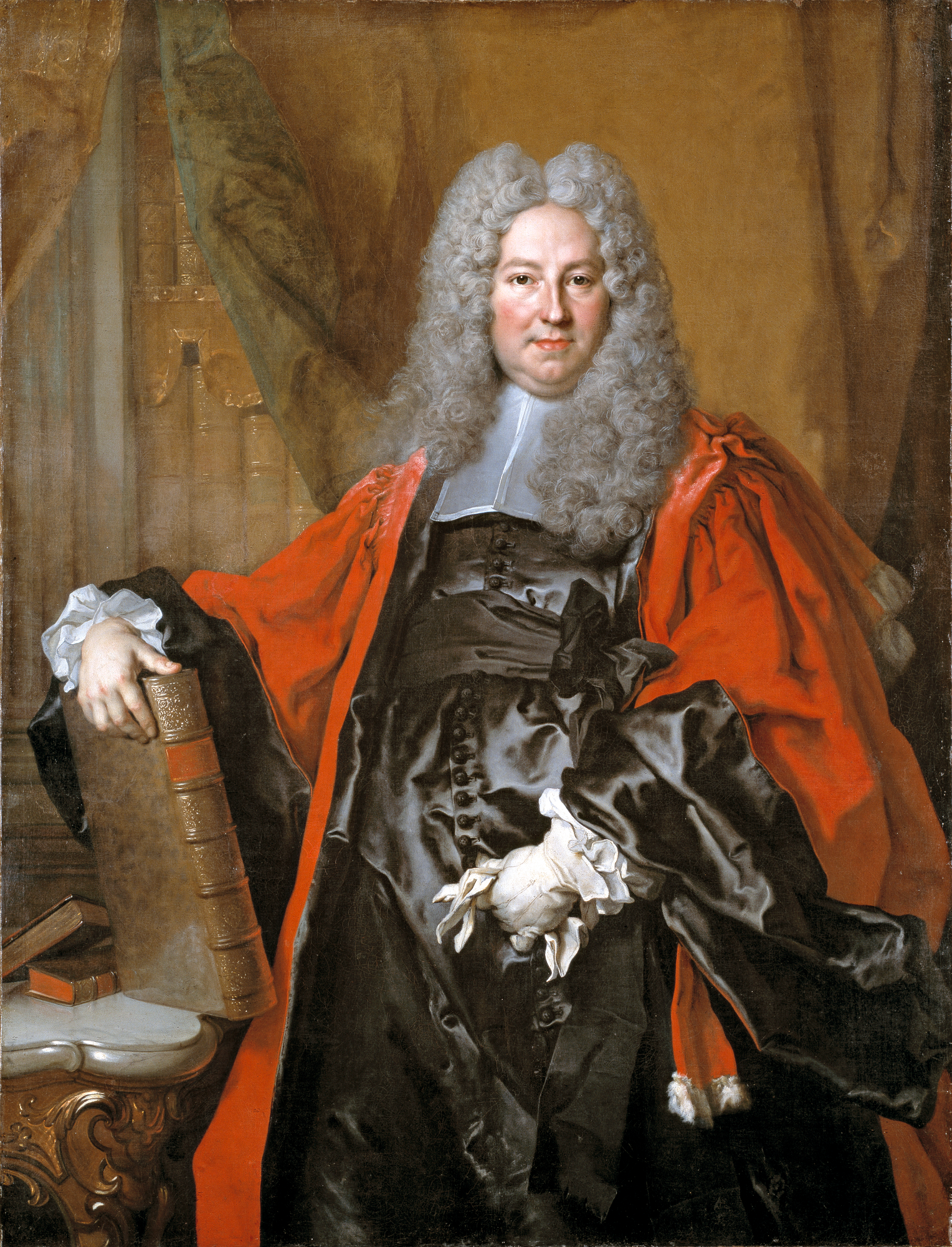 Portrait of Barthelemy-Jean-Claude Pupil, vintage artwork by Nicolas de Largillière, 12x8" (A4) Poster