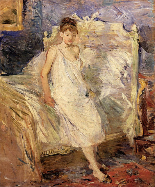 Getting Up, vintage artwork by Berthe Morisot, 12x8" (A4) Poster