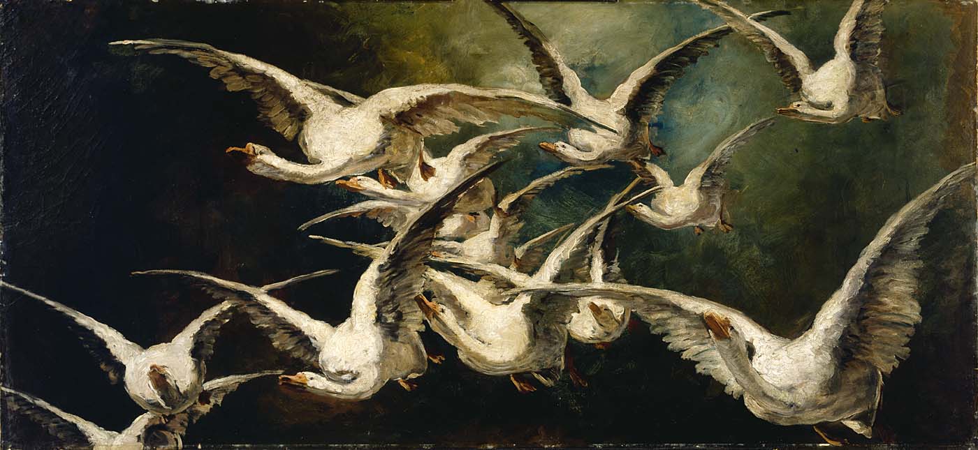 Flock of Geese by Elizabeth Nourse,A3(16x12")Poster