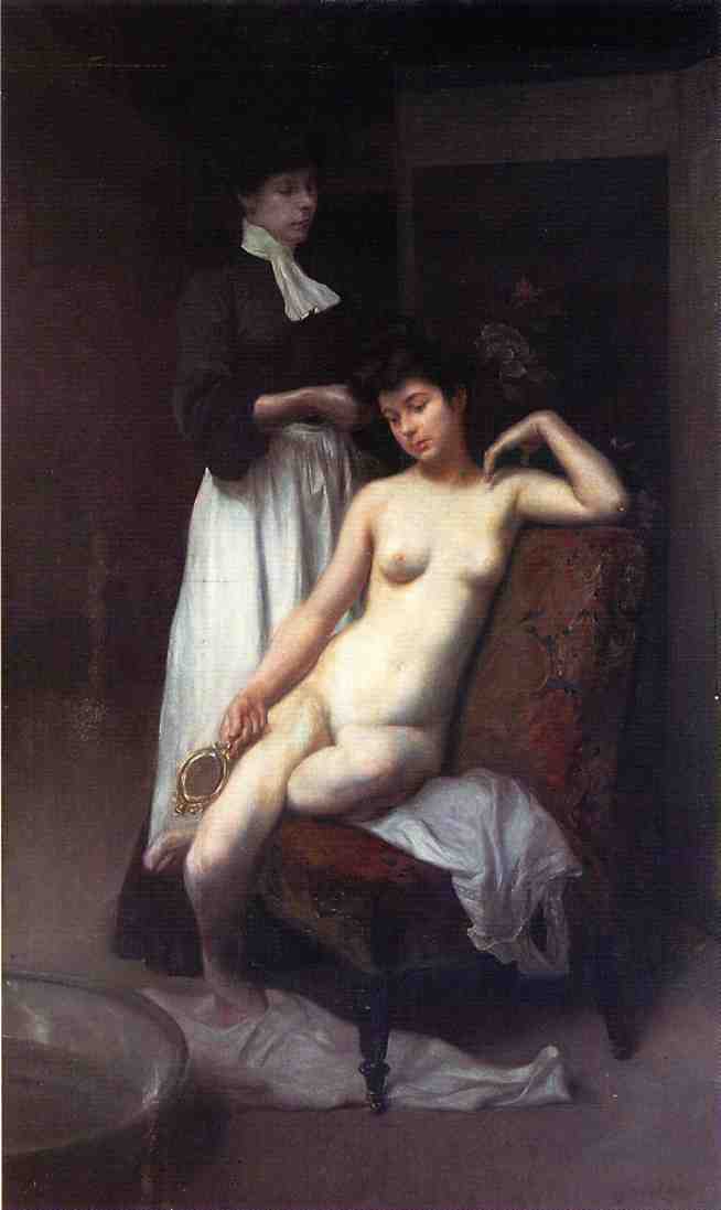 La Toilette, vintage artwork by Julius LeBlanc Stewart, 12x8" (A4) Poster