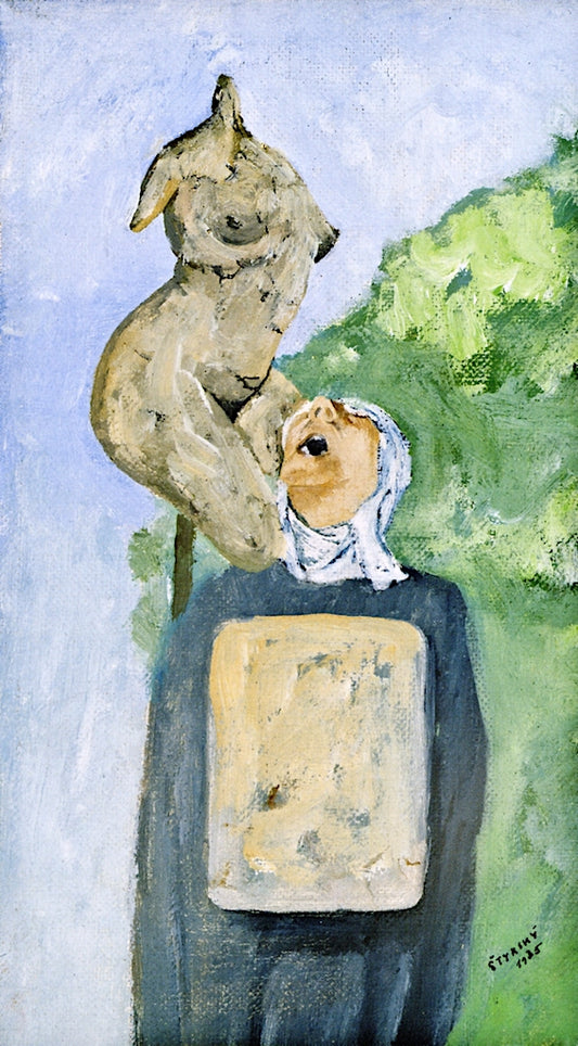 Dreams...My Path is Long, the Call is Vain, vintage artwork by Jindřich Štyrský, 12x8" (A4) Poster
