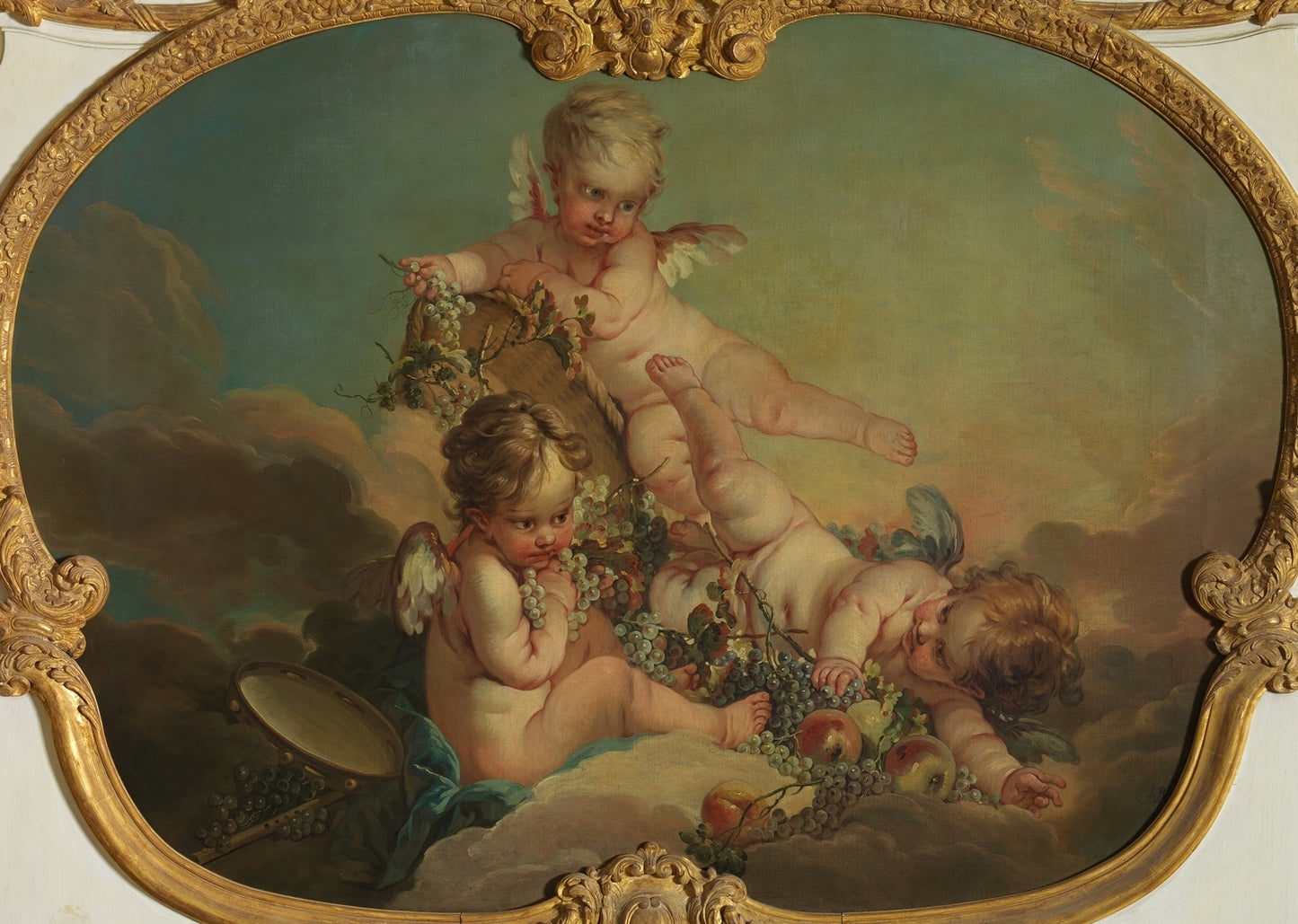 Allegory of Autumn, vintage artwork by François Boucher, 12x8" (A4) Poster