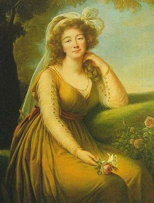 Madame du Barry, vintage artwork by Élisabeth Vigee-Lebrun, 12x8" (A4) Poster