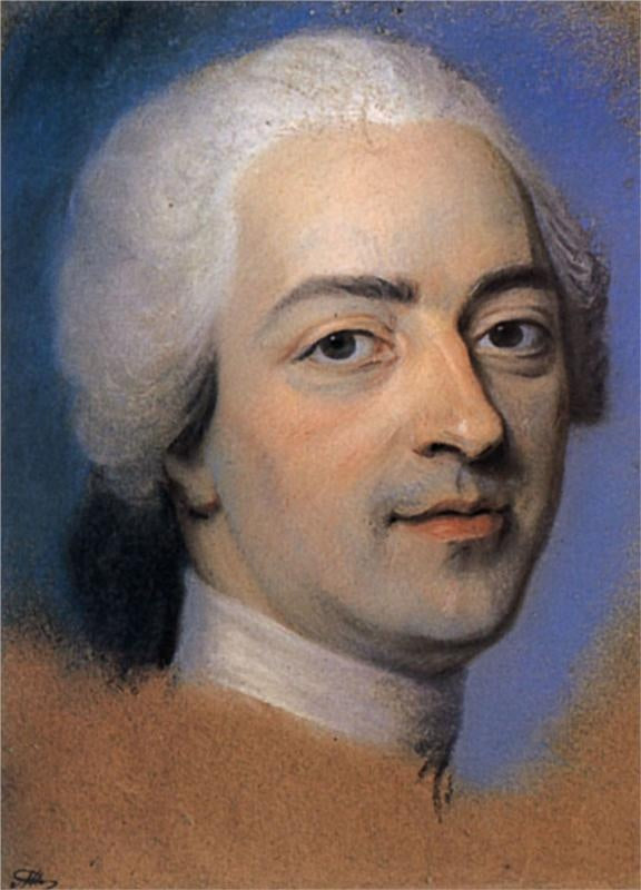 Portrait of King Louis XV of France, vintage artwork by Maurice Quentin de La Tour, 12x8" (A4) Poster