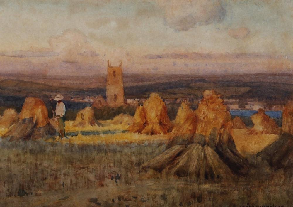 Evening Glow, Lelant, Cornwall by Albert Moulton Foweraker,16x12(A3) Poster