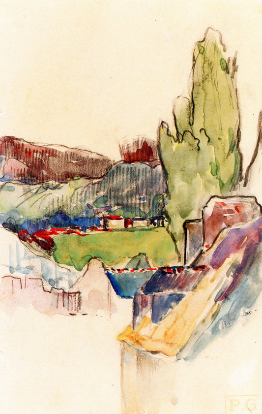 Breton Valley, vintage artwork by Paul Gauguin, 12x8" (A4) Poster