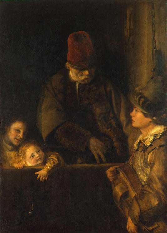 Wandering Musician, vintage artwork by Aert de Gelder, 12x8" (A4) Poster