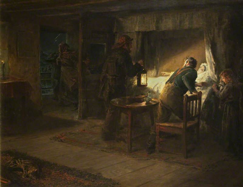 Go, and God's will be done!, vintage artwork by Ralph Hedley, 12x8" (A4) Poster