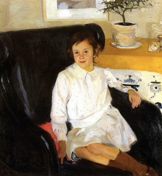 Portrait of N.M. Nesterova, vintage artwork by Alexander Murashko, 12x8" (A4) Poster