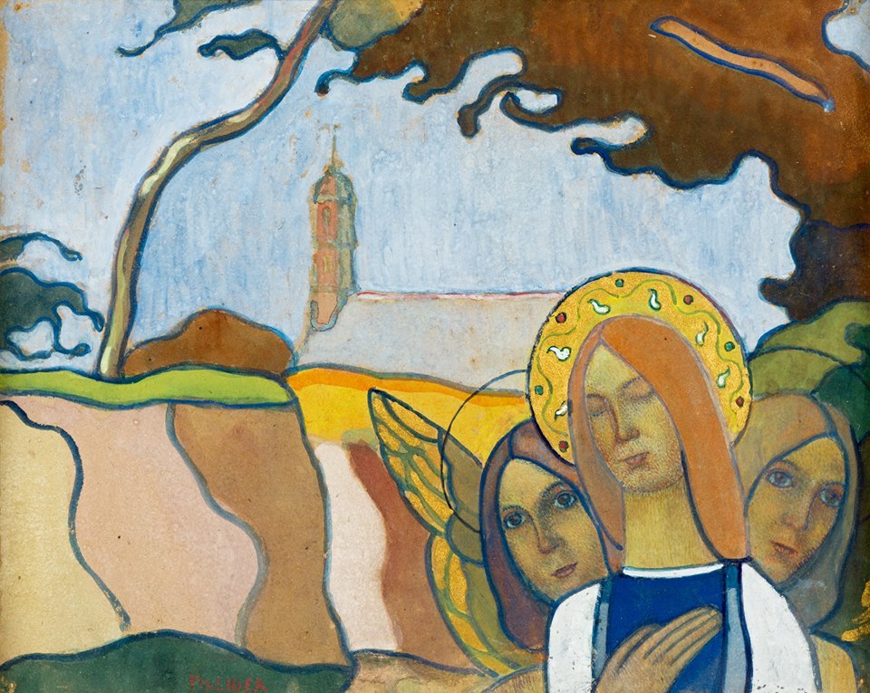 nd Two Angels or Madonna of the Fireflies by Charles Filiger,A3(16x12")Poster