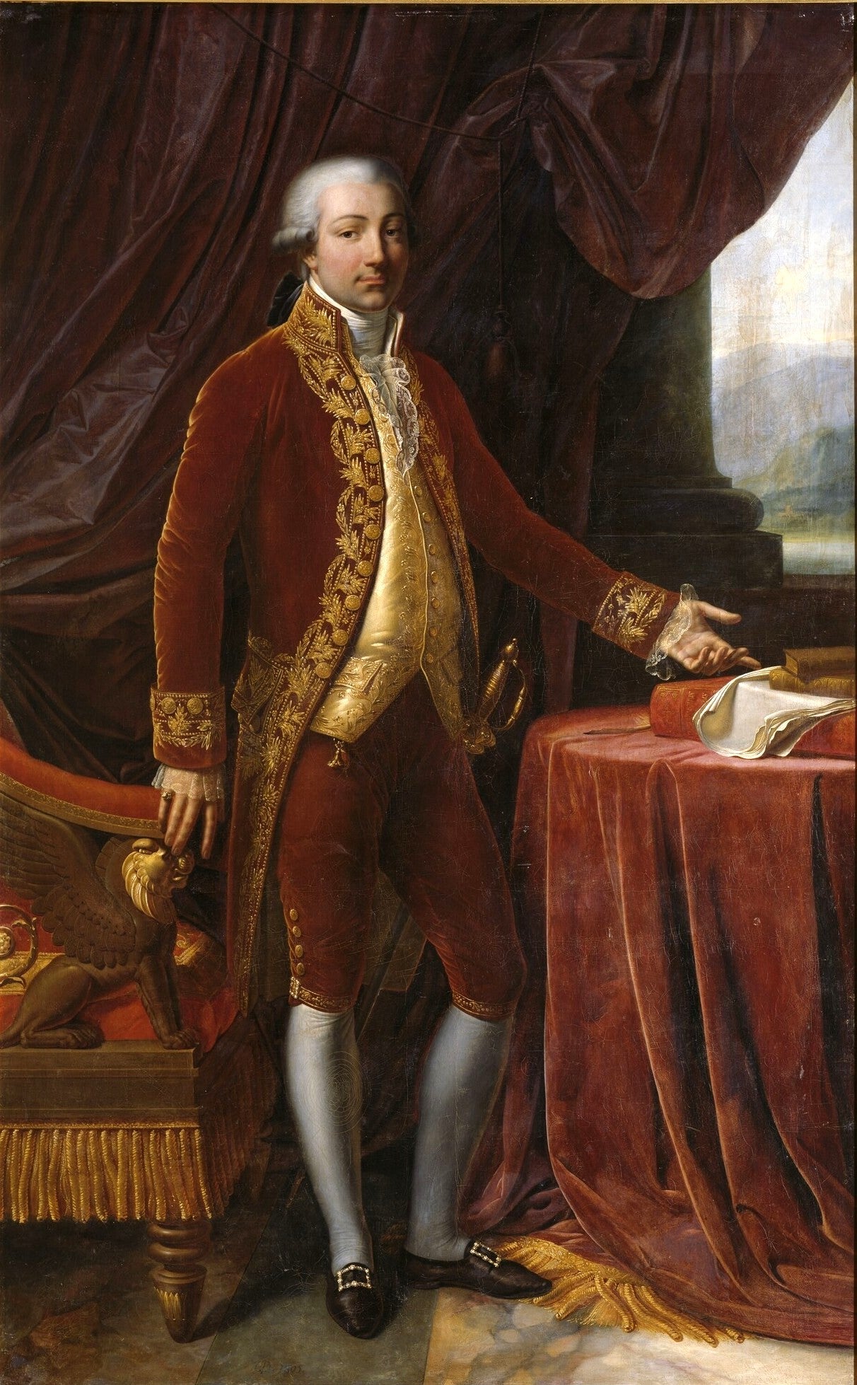 Portrait of Charles-Marie Bonaparte, vintage artwork by Anne-Louis Girodet de Roussy-Trioson, 12x8" (A4) Poster