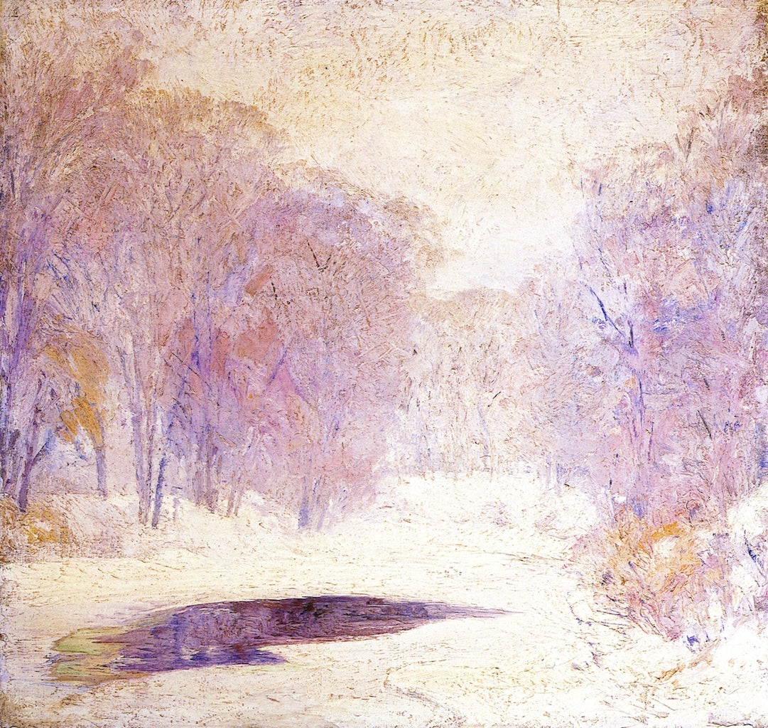 Open Water in Winter, vintage artwork by Albert Henry Krehbiel, 12x8" (A4) Poster