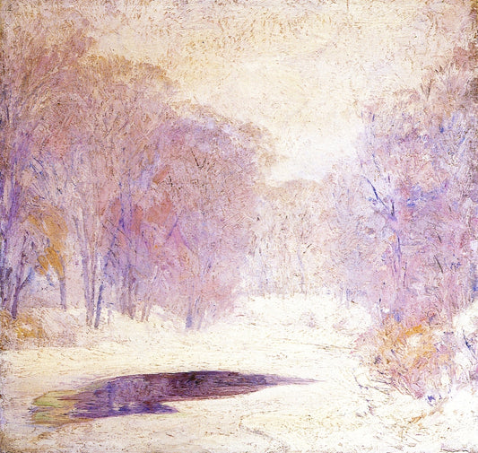 Open Water in Winter, vintage artwork by Albert Henry Krehbiel, 12x8" (A4) Poster
